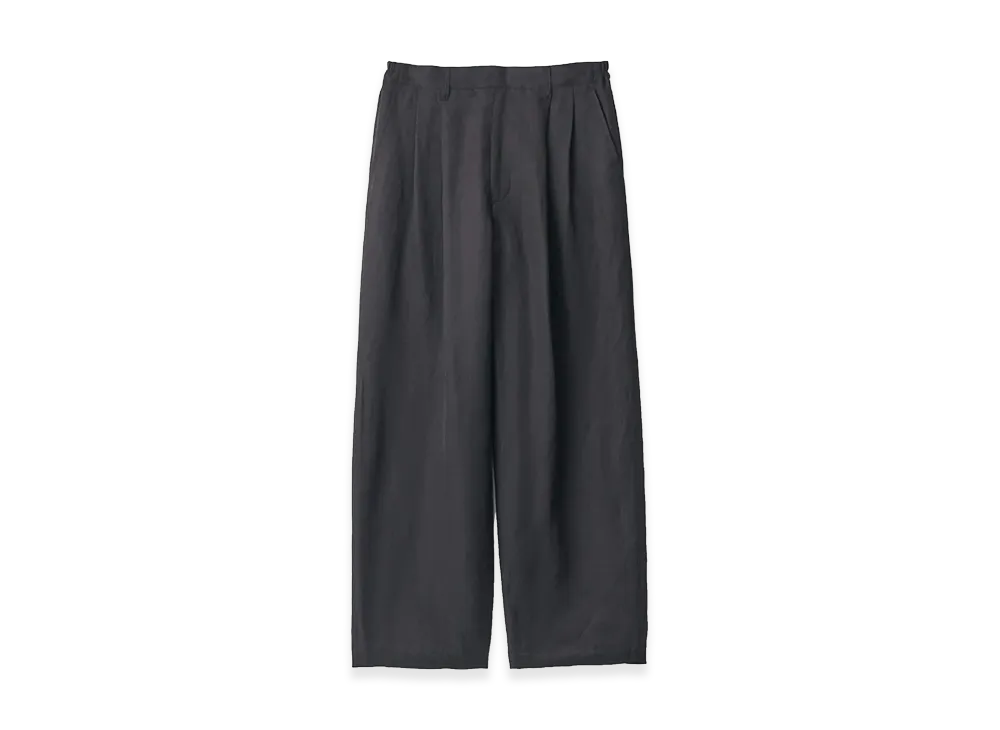 ssstein Silk Linen Twill Wide Easy Trousers "Black"