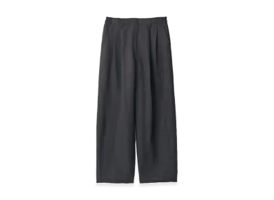 ssstein Silk Linen Twill Wide Easy Trousers "Black"