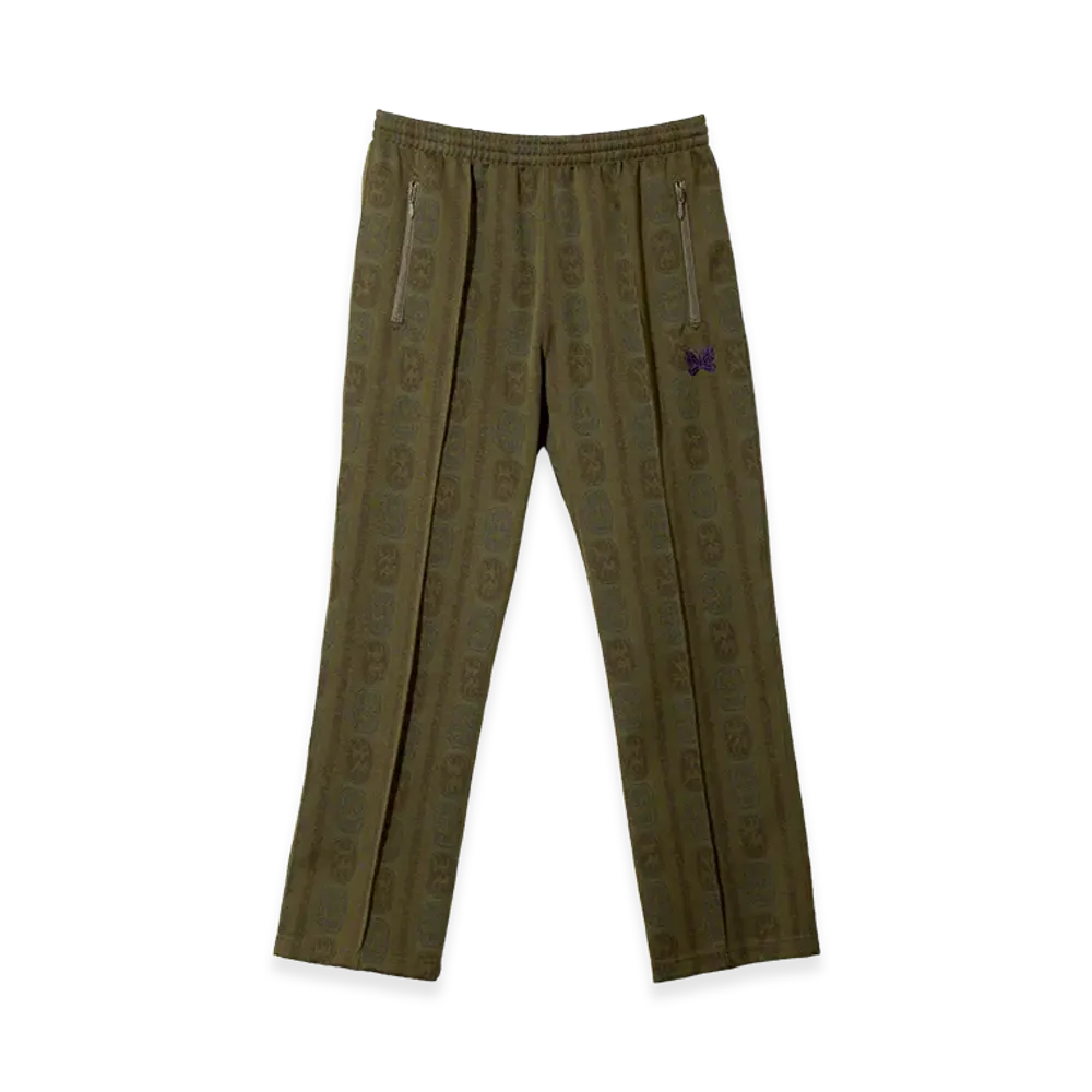 NEEDLES Track Pant - Poly Jacquard "Olive"