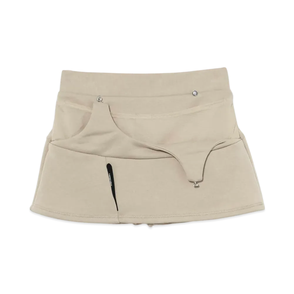 THEREDTHREAD G Tech Lightning Skirt Sweat "Beige"