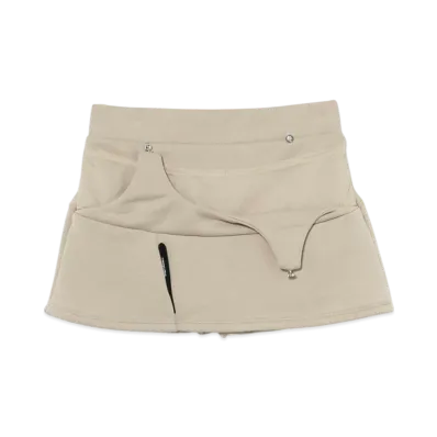 THEREDTHREAD G Tech Lightning Skirt Sweat "Beige"