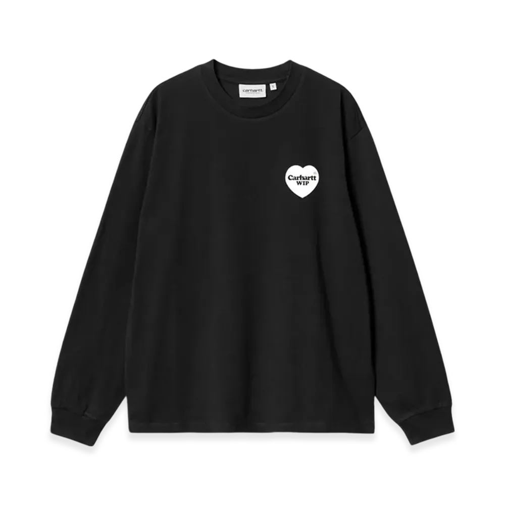 Carhartt WIP Women's Heart Bandana Long Sleeve T-Shirt "Black"