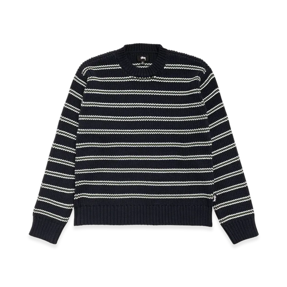 Stussy Stripe Knit Crew "Ocean"