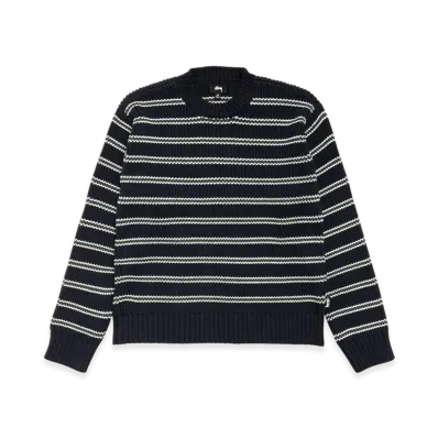 Stussy Stripe Knit Crew "Ocean"