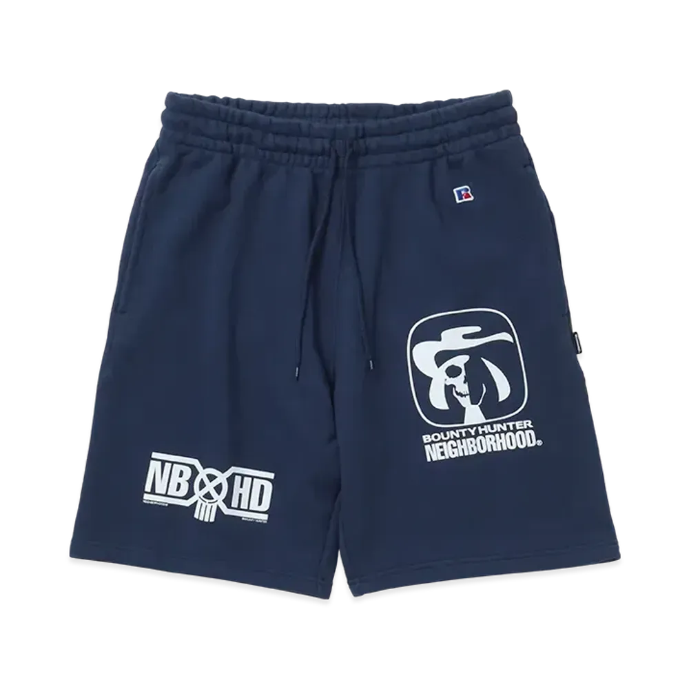 NEIGHBORHOOD x BOUNTY HUNTER x RUSSELL ATHLETIC Sweat Short Pants "Navy"