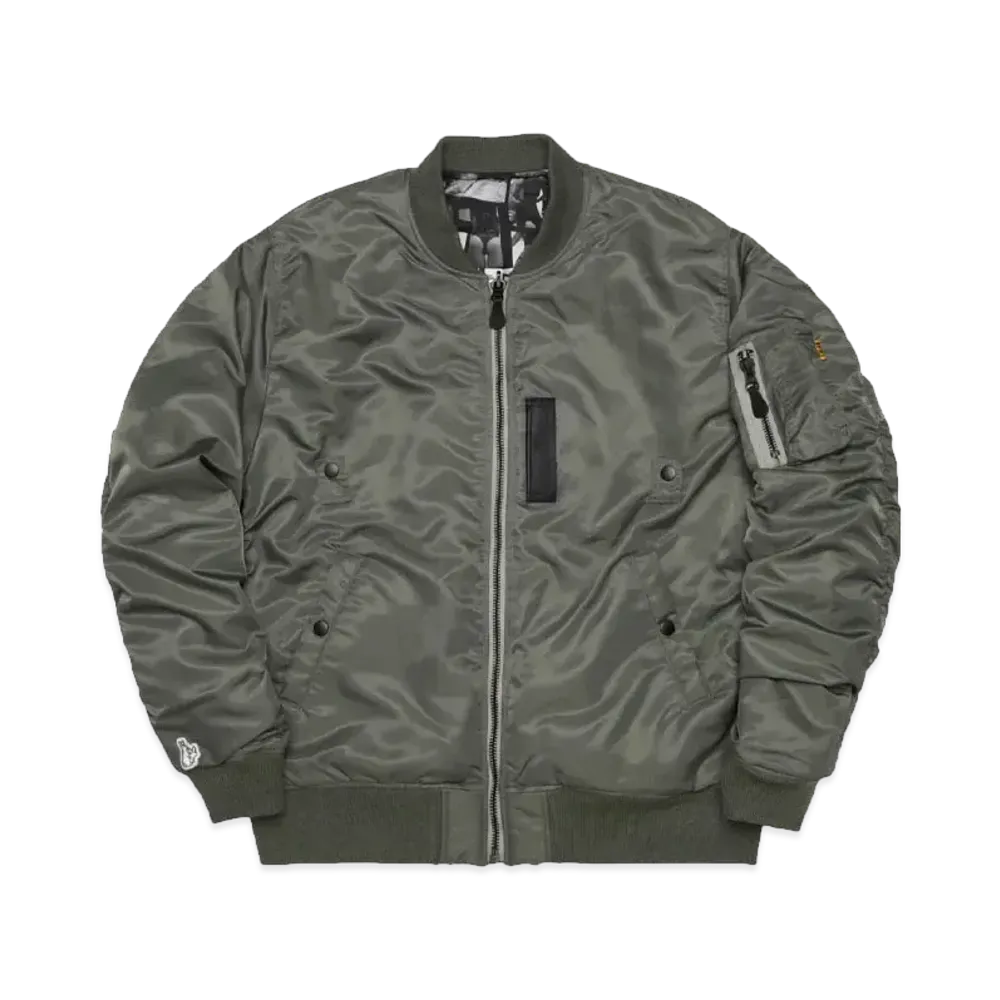 FR2 Photo Collage Bomber Jacket (MA-1) "Khaki"