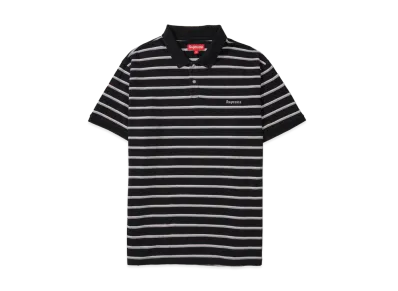 Supreme Washed Stripe Polo "Black"