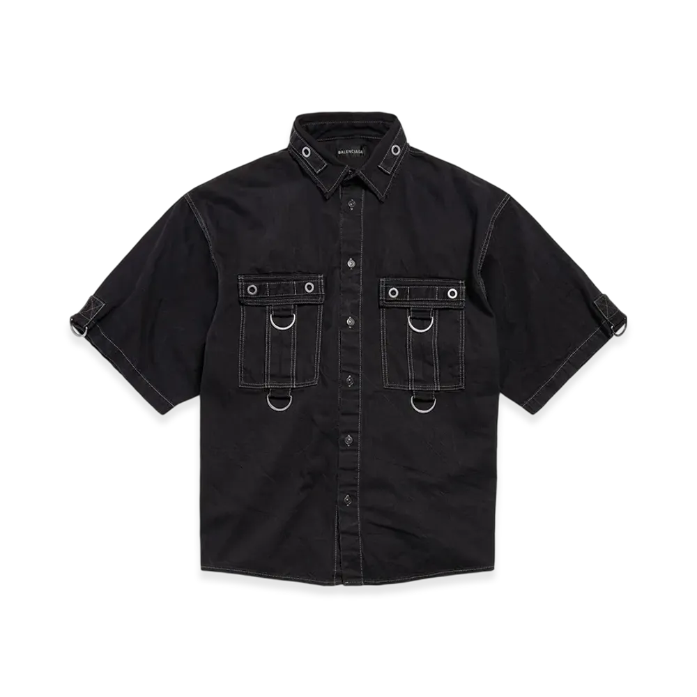 BALENCIAGA D-Ring Cargo Shirt "Lightweight Black"