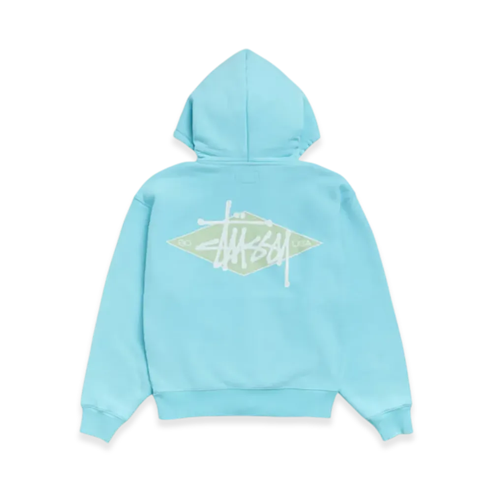 Stussy Basic Diamond Zip Hoodie "Teal"