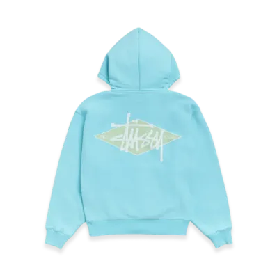 Stussy Basic Diamond Zip Hoodie "Teal"