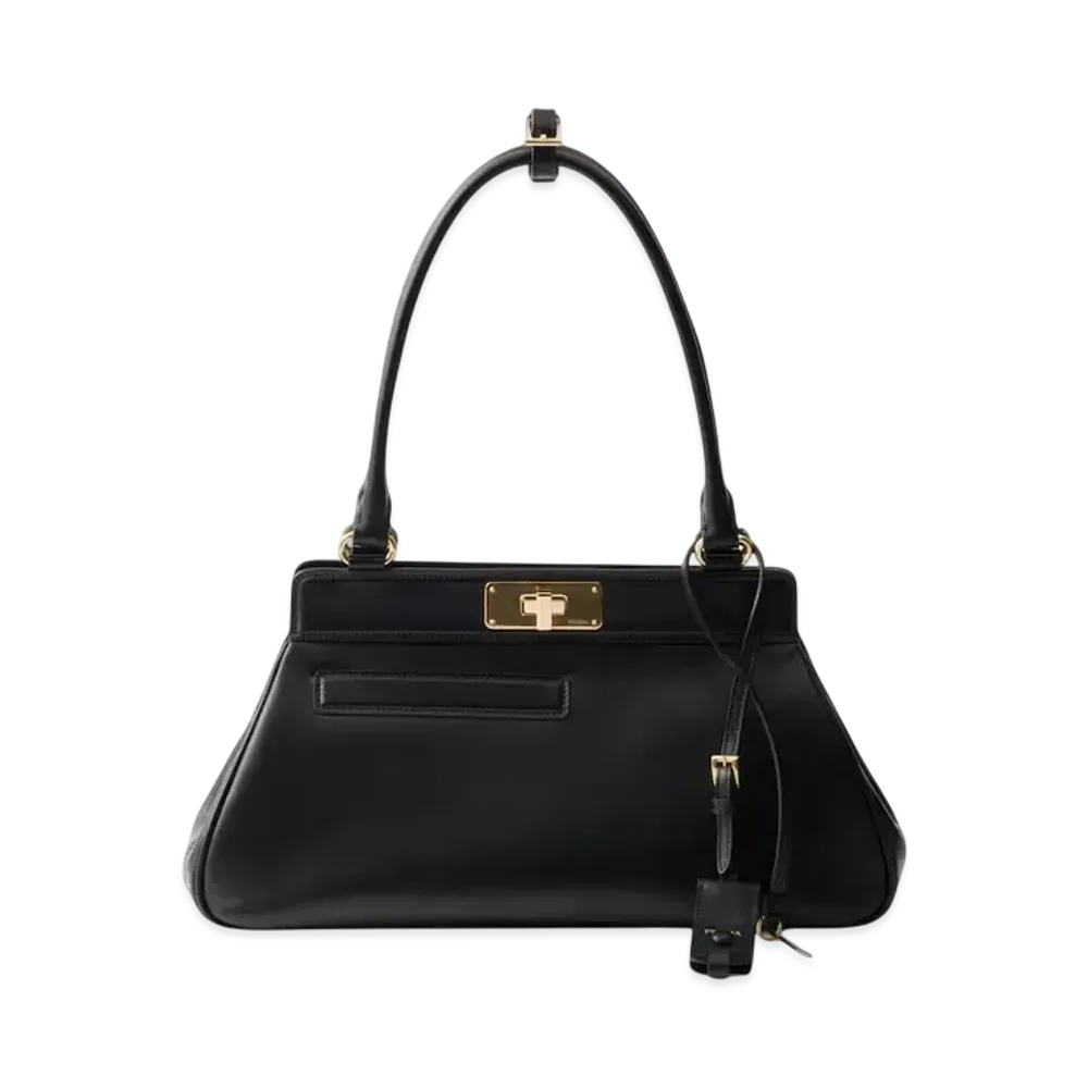 PRADA Medium Leather Handbag "Black"