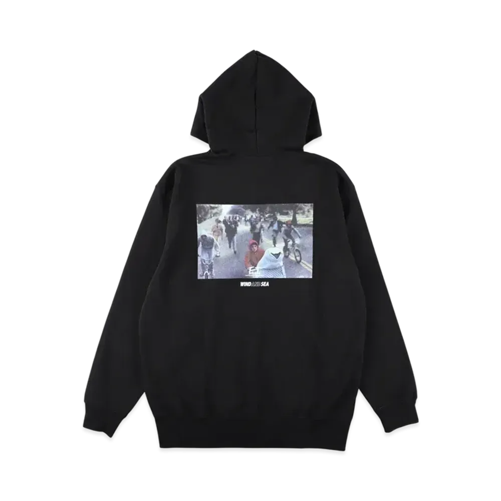 WIND AND SEA x E.T. Bmx Chase Zip Up Sweatshirt "Black"