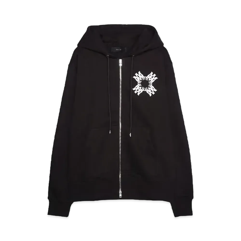 AMIRI MA QUAD ZIP UP HOODIE "BLACK"
