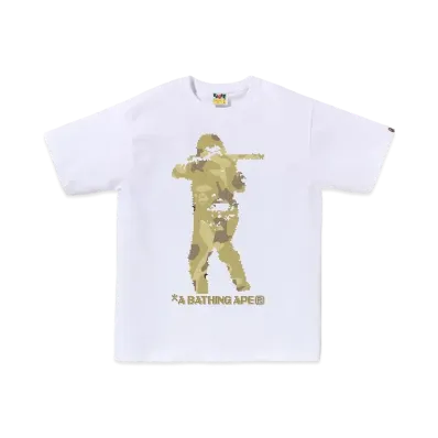 A BATHING APE Bitmap Soldier Tee "White"