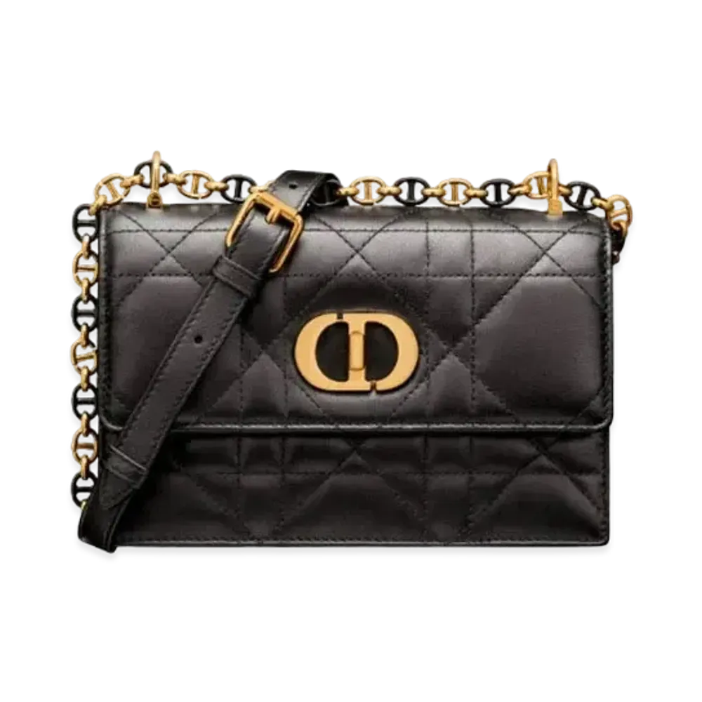 Dior Miss Caro Mini Bag Macrocannage Lambskin "Black"