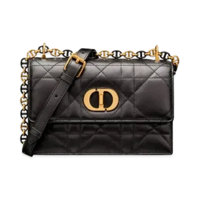 Dior Miss Caro Mini Bag Macrocannage Lambskin "Black"
