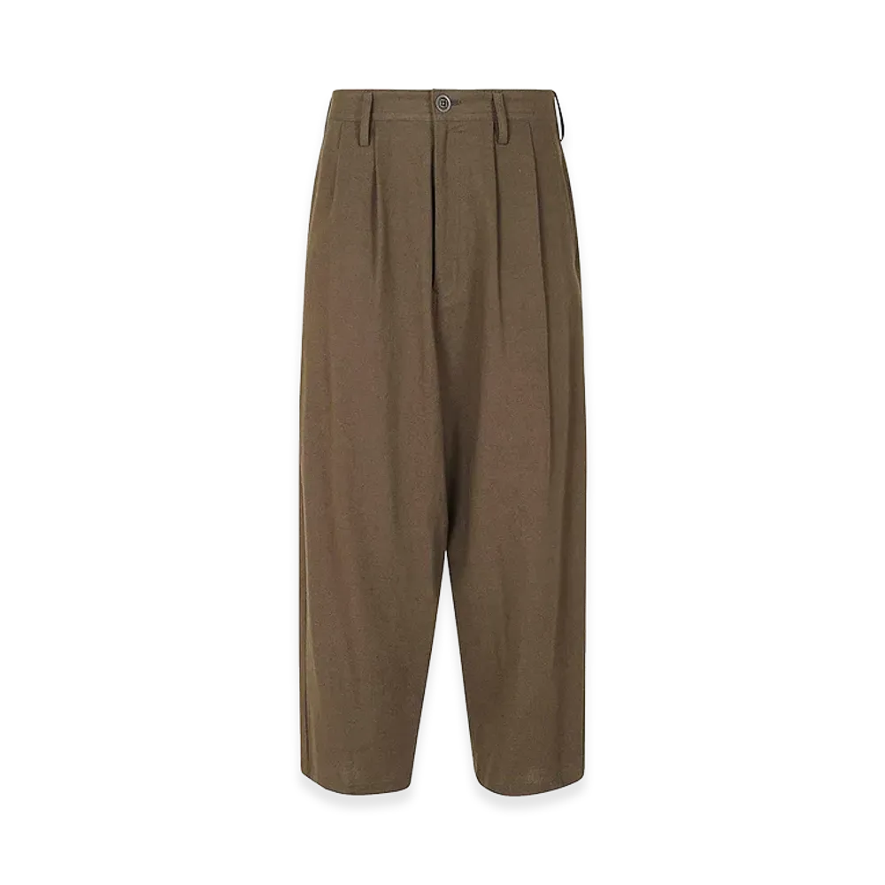 Yohji Yamamoto Women's Casual Trousers "Light Brown"