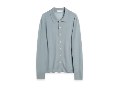 OUR LEGACY Fall Cardigan "Cold Blue Superfine Merino"