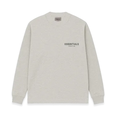 FEAR OF GOD ESSENTIALS Point Logo L/S T-Shirt "Light Oatmeal"