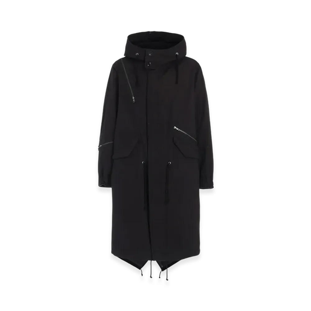 S'YTE Cotton Drill Zipper Mods Coat "Black"