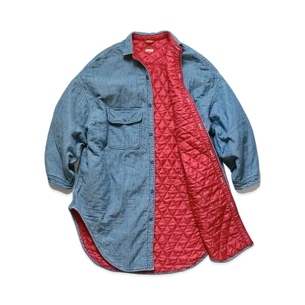 KAPITAL DOUBLE HOLIQUE DENIM QUILTING SLAPPING SHIRT COAT"Indigo"