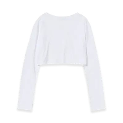 AURALEE Organic Cotton High Gauge Jersey Boat Neck L/S T-Shirt "White"