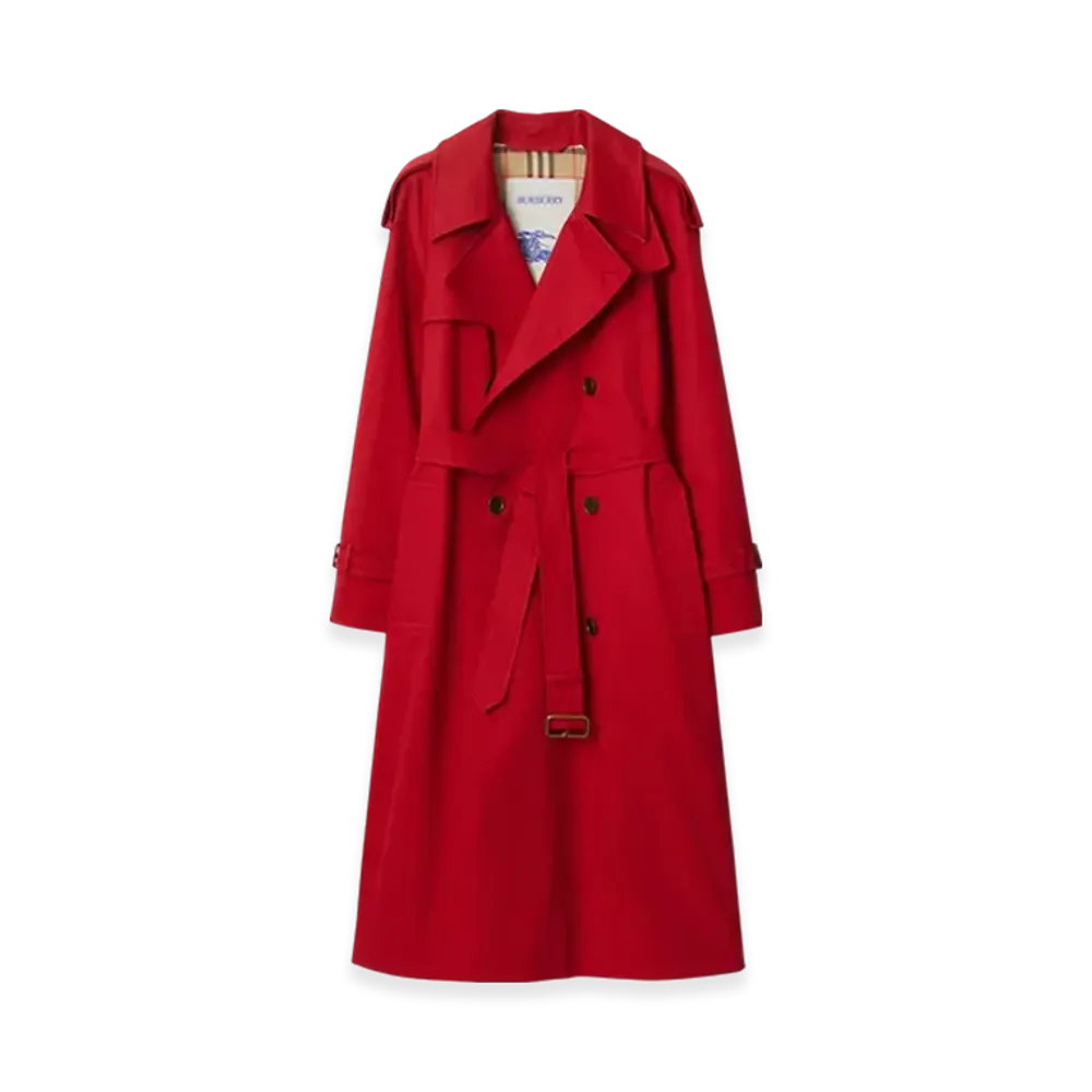 Burberry Long Castleford Trench Coat "Currant"