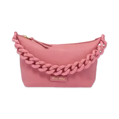 MIU MIU Miu Spirit Madras Leather Bag "Pink"