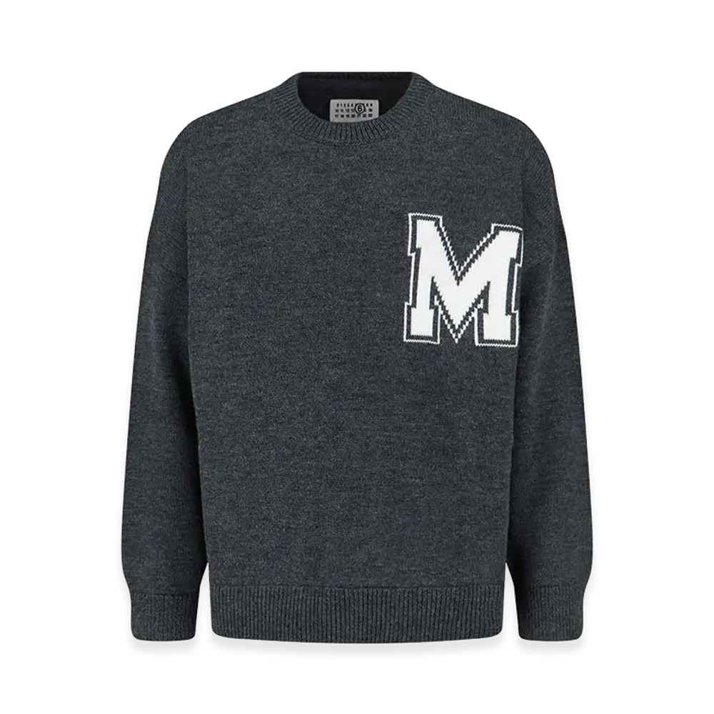 MM6 Maison Margiela Two-In-One College-Style Sweater "Gray"