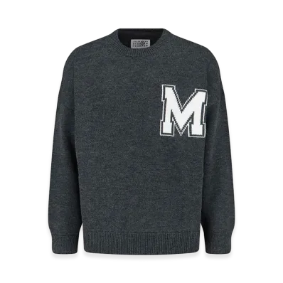 MM6 Maison Margiela Two-In-One College-Style Sweater "Gray"