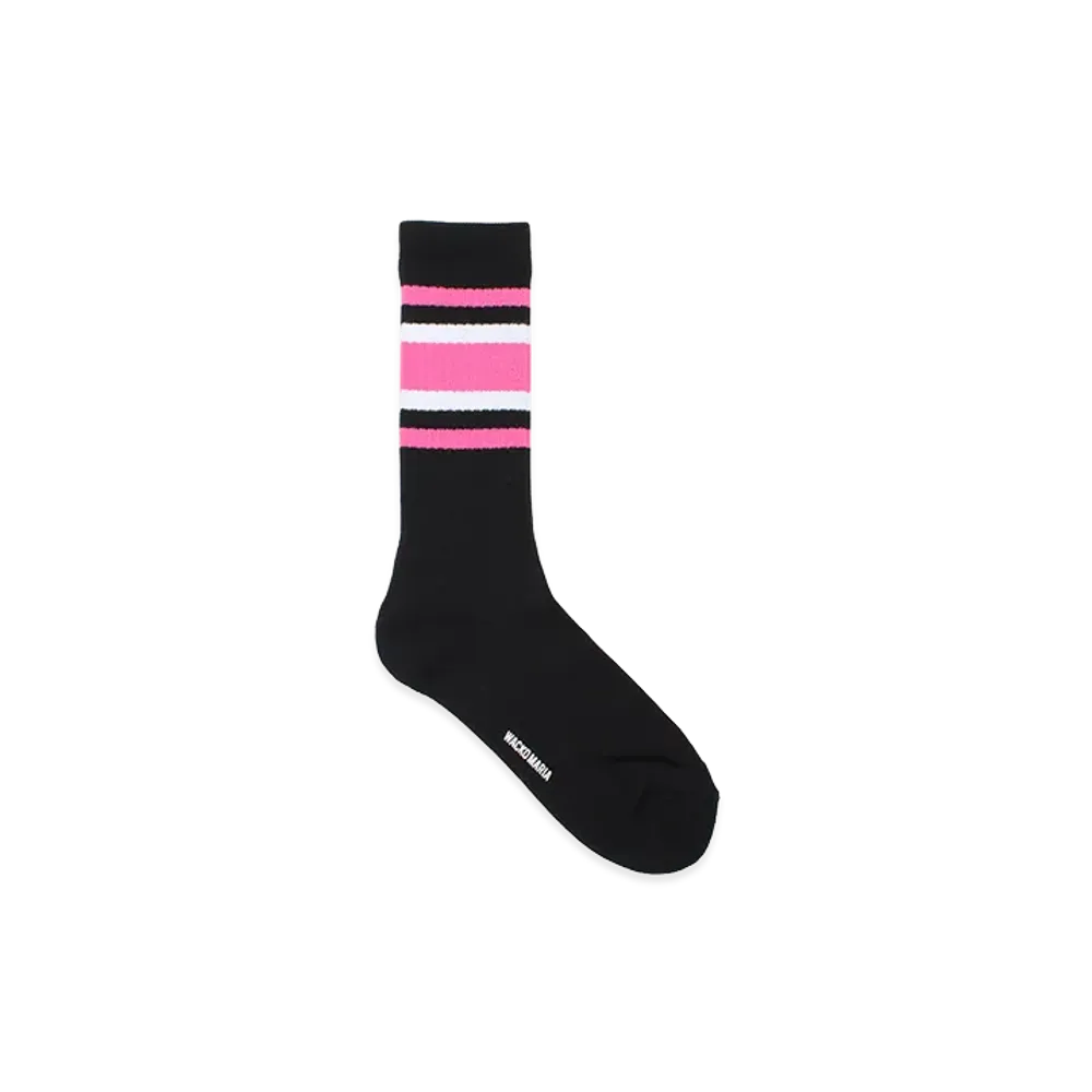 WACKO MARIA Sports Socks "Black/Pink"