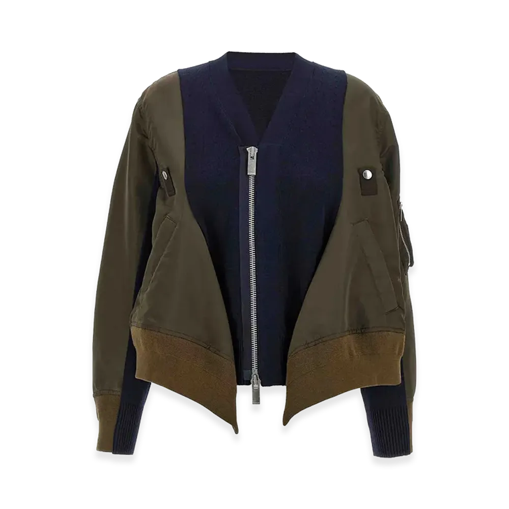 sacai Women's Nylon Insert Cardigan "Multicolor"