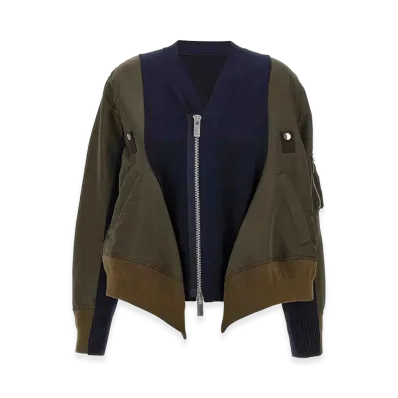 sacai Women's Nylon Insert Cardigan "Multicolor"