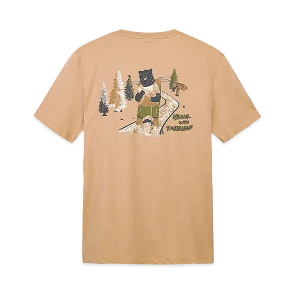 Timberland Allgender Short Sleeve Back Print Graphic Tee "Light Wheat Boots"