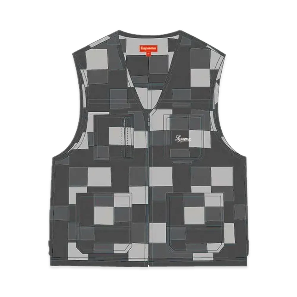 Supreme Patched Denim Vest "Black"