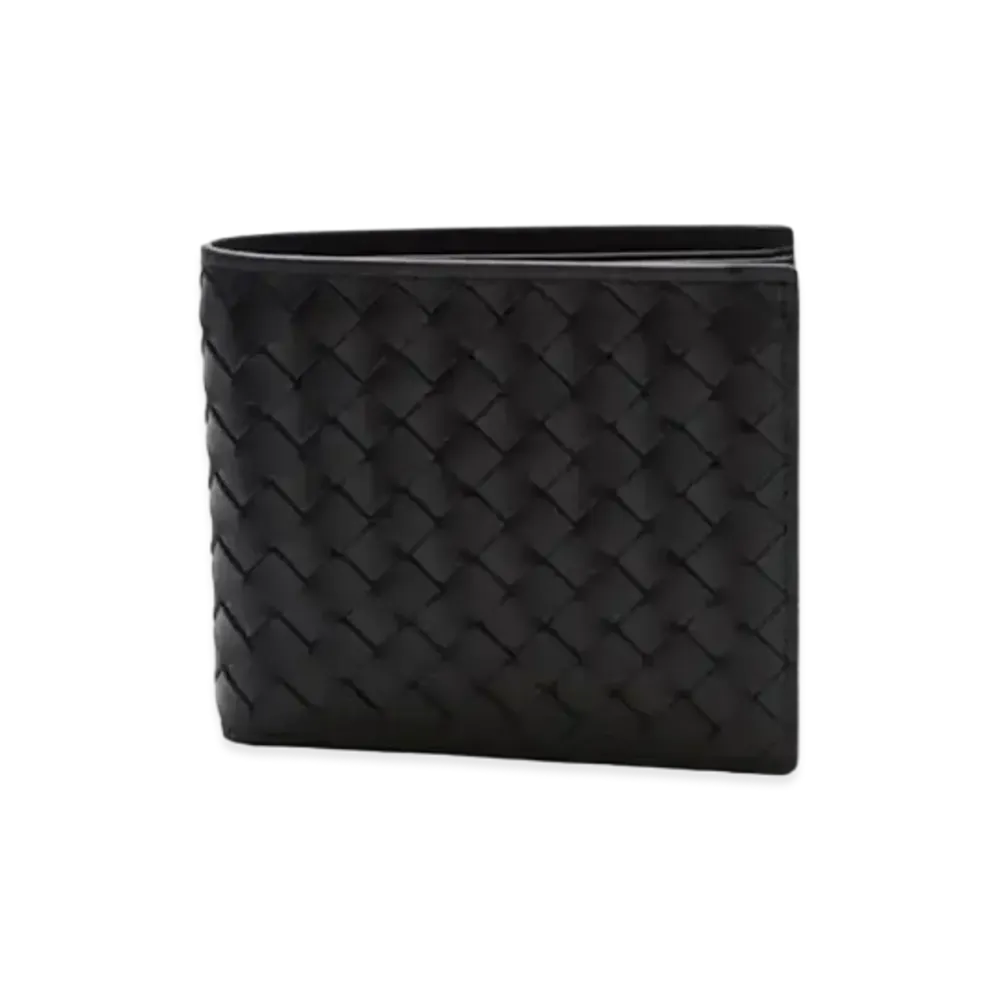 Bottega Veneta Intrecciato Calfskin Bifold Continental Wallet "Black"