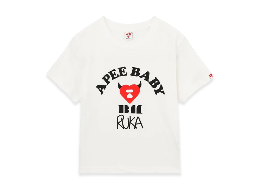 A BATHING APE x BABY MONSTER Women's APEE Baby Print Tee #2 "White"