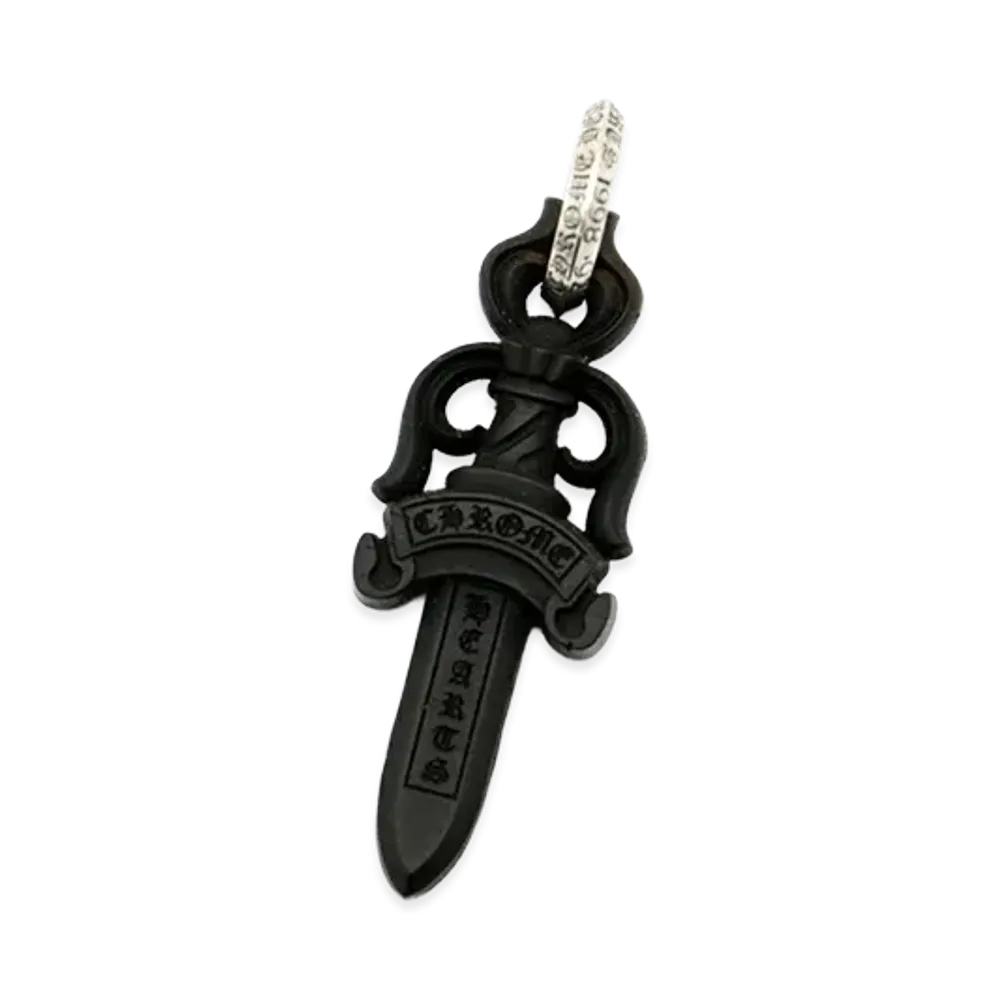 Chrome Hearts Ebony Double Dagger Pendant "Black"