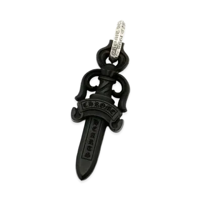 Chrome Hearts Ebony Double Dagger Pendant "Black"