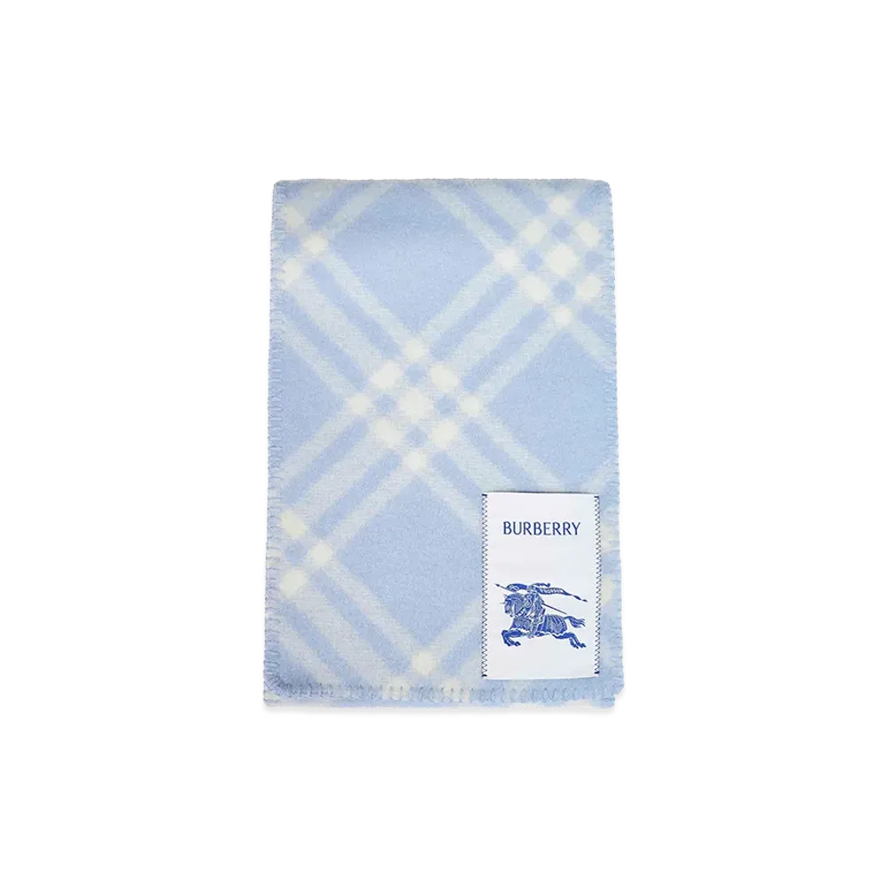 Burberry Embroidered Wool Scarf "Checked"