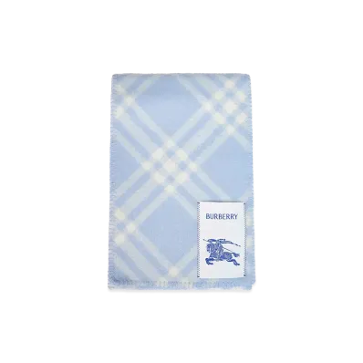 Burberry Embroidered Wool Scarf "Checked"