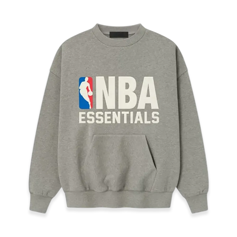 FEAR OF GOD ESSENTIALS NBA Sport Crewneck "Concrete Heather"