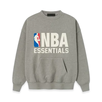 FEAR OF GOD ESSENTIALS NBA Sport Crewneck "Concrete Heather"
