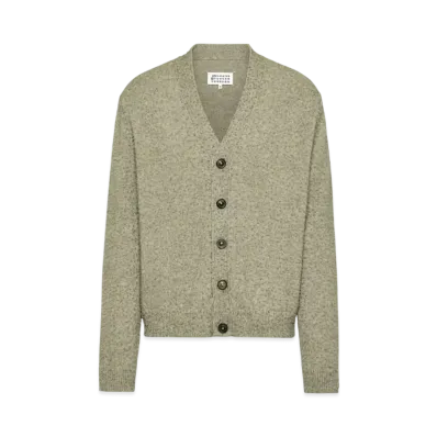 Maison Margiela Men's Pilling Knitwear Cardigan "Sage Green"