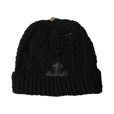 Chrome Hearts Cross Patch Beanie "BLACK"