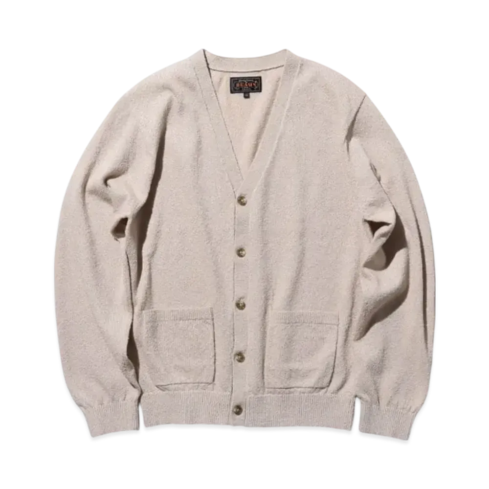 BEAMS Cardigan Boucle "Beige"