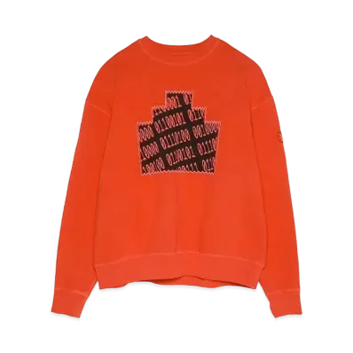 Cav Empt (C.E) OVERDYE NUMBERS ZIGGURAT CREW NECK "Red"