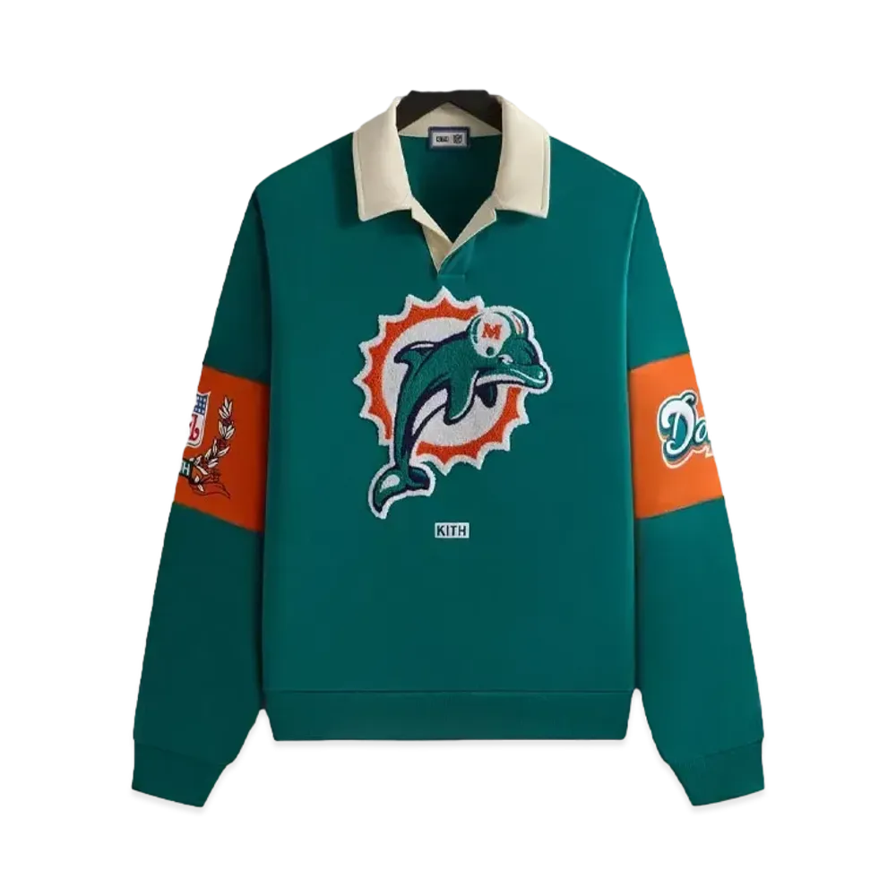 Kith & '47 For The NFL: Dolphins Nelson Collared Pullover "Center"