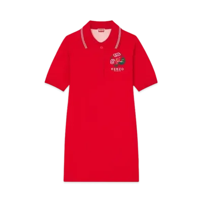 KENZO 'YEAR OF THE DRAGON' Polo Dress "Cherry"