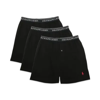 Polo Ralph Lauren Knit Boxers 3 Pack "Black"